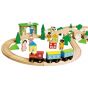 Детски дървен влак от 50 части Lelin Toys