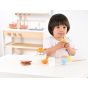 Lelin Toys Дървен комплект за закуска със сокоизтисквачка за цитруси