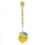 Loulou LOLLIPOP Голяма силиконова гризалка с клипс Lemon