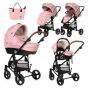 Lorelli Детска количка CRYSTA + чанта 3в1, Blossom Pink