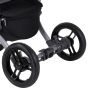Lorelli Детска комбинирана количка RIMINI Premium, Silver Blue Stars