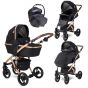 Lorelli Детска комбинирана количка RIMINI Premium, Black Stars