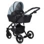 Lorelli Детска комбинирана количка RIMINI Premium, Silver Blue Stars