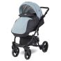 Lorelli Детска комбинирана количка RIMINI Premium, Silver Blue Stars