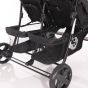 Lorelli Детска количка за близнаци TWIN + чанта, Black