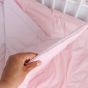 Blossom Bay Бебешки спален комплект с олекотена завивка – розово с райе