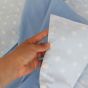 Blossom Bay Бебешки спален комплект с плик за завивка – син с точки