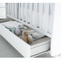 MICUNA CP-949 Чекмедже за дървено детско легло-кошара 60/120 см в бяло