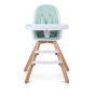 Cangaroo Детски дървен стол за хранене HYGGE, Мента