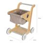 Дървена детска пазарска количка, Розова