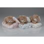 Interbaby Подаръчен сет Бебешко одеяло с играчка Спящо мече, розов