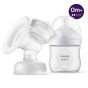 Philips AVENT Единична електрическа помпа Natural Motion SCF39531 Advanced с 1 бр. полипропиленово шише от 125 мл с биберон Natural Response 0м+, 5 бр. торбички за кърма и 4 бр. подплънки