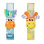 Playgro Комплект Гривни-дрънкалки и чорапки Джунгла със забавни образи на жираф и зебра, 0м+