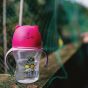 Tommee Tippee Преходна чаша с мек силиконов накрайник и дръжки, 230мл, 6м+, Розова