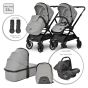 Lorelli Детска количка REYA 3в1 с реверсивна дръжка, Grey