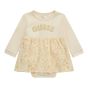 Guess Бебешка рокля за изписване CREAM WHITE