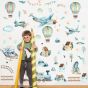 Sipo Детски стикер за стена за детска стая - Самолети Балони PAT38468