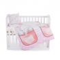 Chipolino Спален детски комплект 5 части за легло, розово слонче