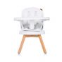 Chipolino Детски въртящ се стол за хранене 360°, 3в1, "Рото", бяло