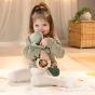 Tiny Love Комплект за новородени от муселинова играчка за гушкане Заек и дървена дрънкалка от Еко колекция Garden of Adventures , 0м+