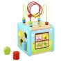 Дидактически дървен активен куб Слънчев ден Tooky toy