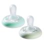 Tommee Tippee Ортодонтични залъгалки Breast-Like NIGHT 0-6м, 2броп