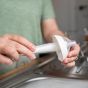Tommee Tippee 2-in-1 Clean Четка от две части за почистване на бебешки шишета и биберони, бяло и сиво