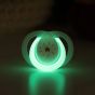 Tommee Tippee Комплект от 2 бр. ортодонтични залъгалки NIGHT TIME със светеща в тъмното дръжка, 6-18м, бяла и синя с декор луна, в кутия за стерилизиране