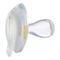 Tommee Tippee Комплект от 2 бр. ортодонтични залъгалки NIGHT TIME със светеща в тъмното дръжка, 6-18м, бяла и синя с декор луна, в кутия за стерилизиране