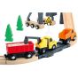 Tooky Toy, Дървена строителна площадка, с кран и релси