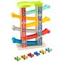 Цветна дървена писта с шест колички за игра Tooky toy