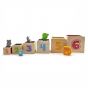 Дървени кубчета за подреждане с животни, Viga Toys