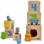 Дървени кубчета за подреждане с животни, Viga Toys