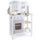 Дървена детска кухня за игра - Бон апети в бяло и сиво New classic toys