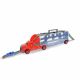 Писта Top Truck Автовоз-куфар с колички и аксесоари, червена