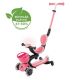 Globber Тротинетка 5 в 1 GO UP BABY LEARN 360° FLASH LIGHTS, розова