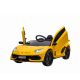 Chipolino Лицензирана акумулаторна кола LAMBORGHINI с меки EVA гуми, жълт