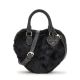 Guess Детска чанта с 2 дръжки и аксесоар - сърце FUR BLACK