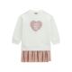 Guess Комбинирана детска рокля CREAM WHITE