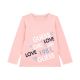 Guess Детска блуза с дълъг ръкав Girl Love Pink