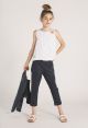 Boboli Детски Официален Панталон за момиче Golden Navy (7г/122см)