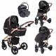 Lorelli Детска комбинирана количка RIMINI Premium, Black Stars