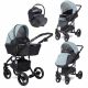 Lorelli Детска комбинирана количка RIMINI Premium, Silver Blue Stars