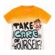 Guess Детска тениска за момче Graffiti ORANGE DEEP DYE