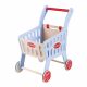 Дървена детска количка за пазаруване, синя, Lelin Toys