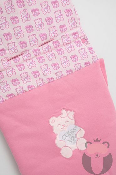 Guess Бебешко чувалче за количка Pink Bear 